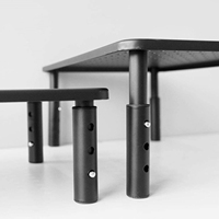 Besegad Monitor biurkowy stojak pionowy 3 wysokość regulowany uchwyt stojaka monitora z platformą chłodzącą do drukarki komputer stancjonarny 6